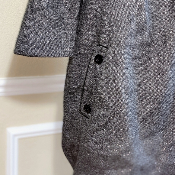 Black & White Jeweled Neckline Boxy Retro Dress with Pockets - Picture 7 of 13